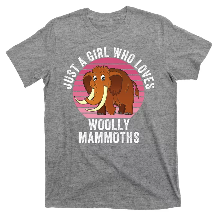 Just A Girl Who Loves Woolly Mammoths Extinct Animal Funny Woolly Mammoth T-Shirt