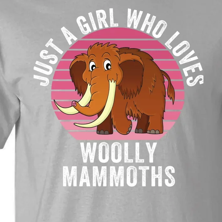 Just A Girl Who Loves Woolly Mammoths Extinct Animal Funny Woolly Mammoth Tall T-Shirt