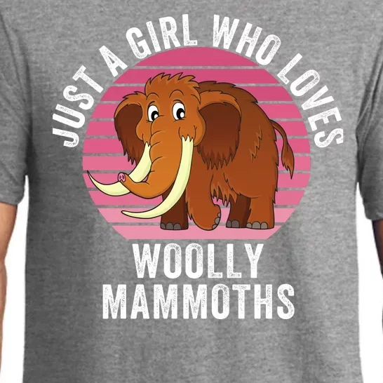 Just A Girl Who Loves Woolly Mammoths Extinct Animal Funny Woolly Mammoth Pajama Set