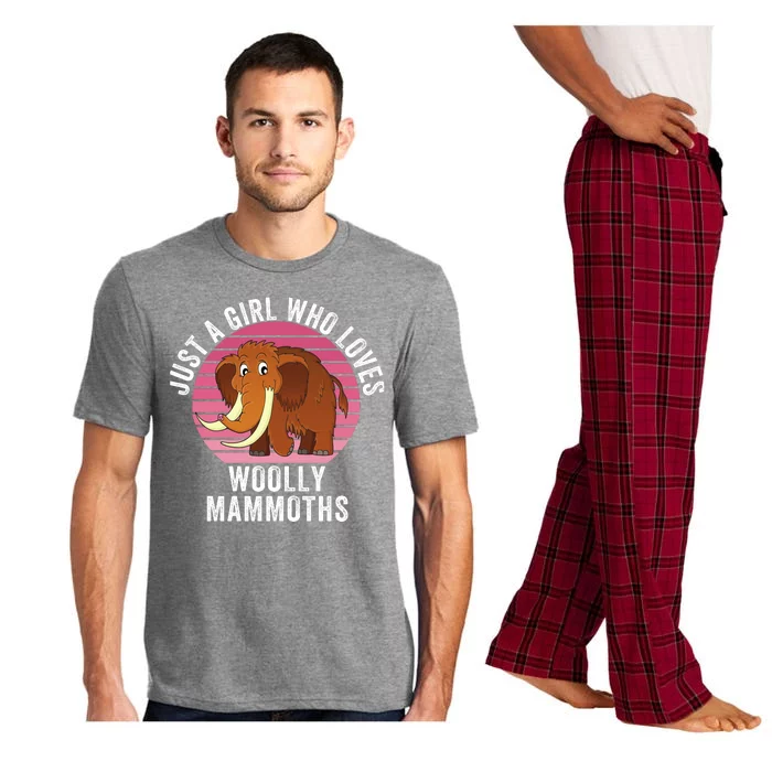 Just A Girl Who Loves Woolly Mammoths Extinct Animal Funny Woolly Mammoth Pajama Set