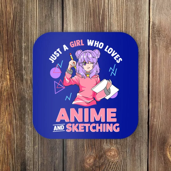 Just A Girl Who Loves Anime And Sketching Gift Coaster