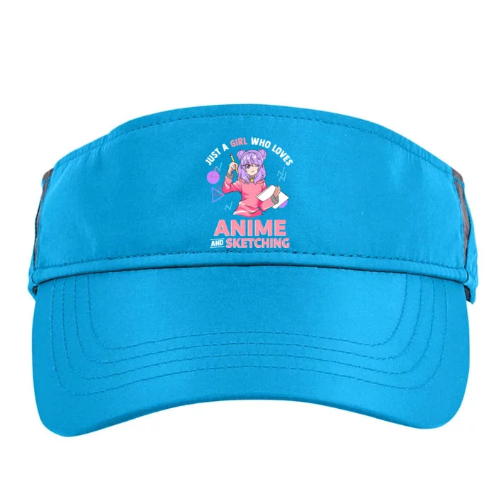 Just A Girl Who Loves Anime And Sketching Gift Adult Drive Performance Visor