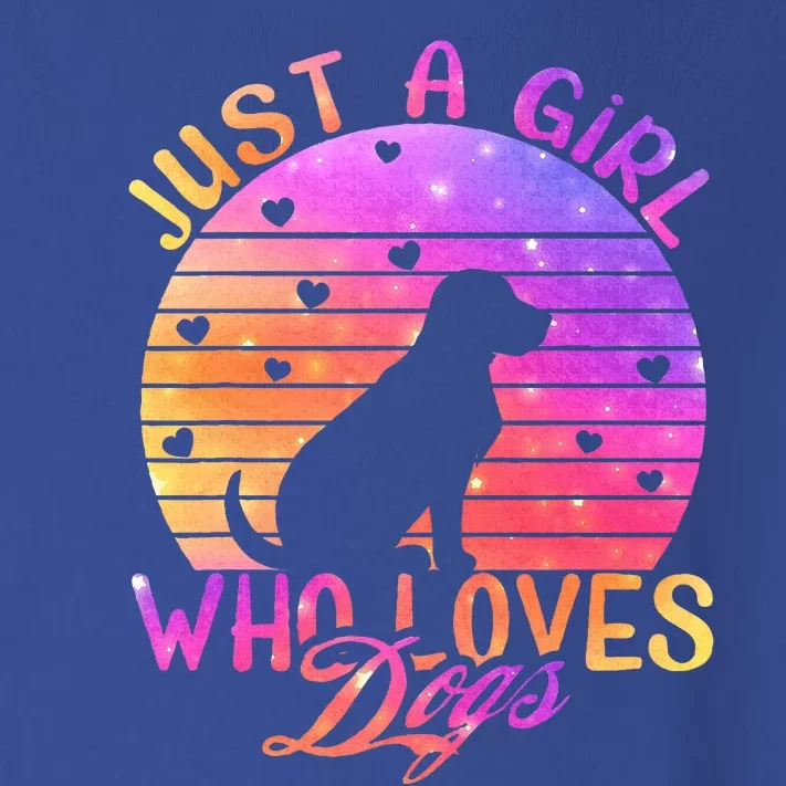 Just A Girl Who Loves Dogs Toddler Long Sleeve Shirt