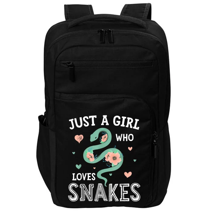 Just A Girl Who Loves Snakes Women Snake Lover Impact Tech Backpack