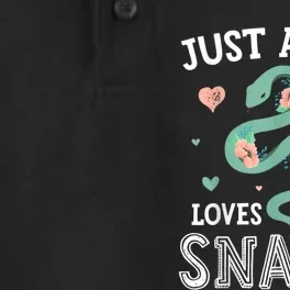 Just A Girl Who Loves Snakes Women Snake Lover Dry Zone Grid Performance Polo