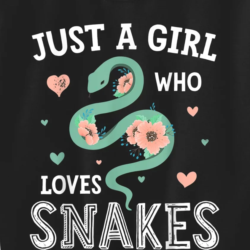 Just A Girl Who Loves Snakes Women Snake Lover Kids Sweatshirt