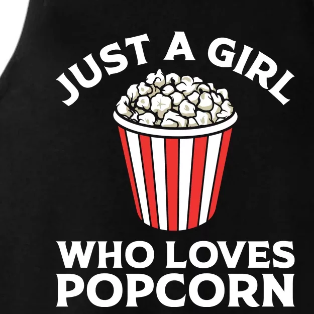 Just A Girl Who Loves Popcorn Lover Girls Gift Ladies Tri-Blend Wicking Tank