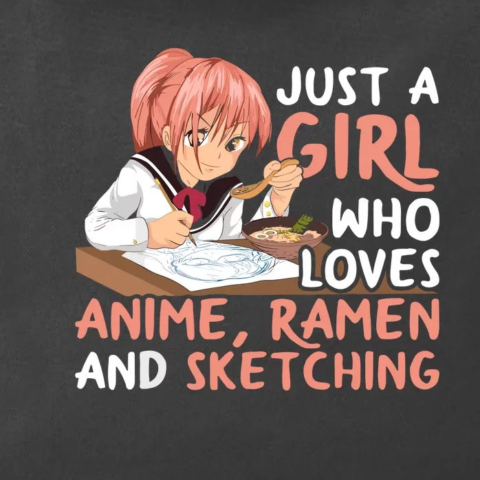 Just A Girl Who Loves Anime Ramen And Sketching Japan Anime Zip Tote Bag