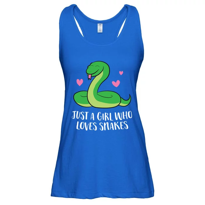 Just A Girl Who Loves Snakes Cute Snake Girl Gift Ladies Essential Flowy Tank