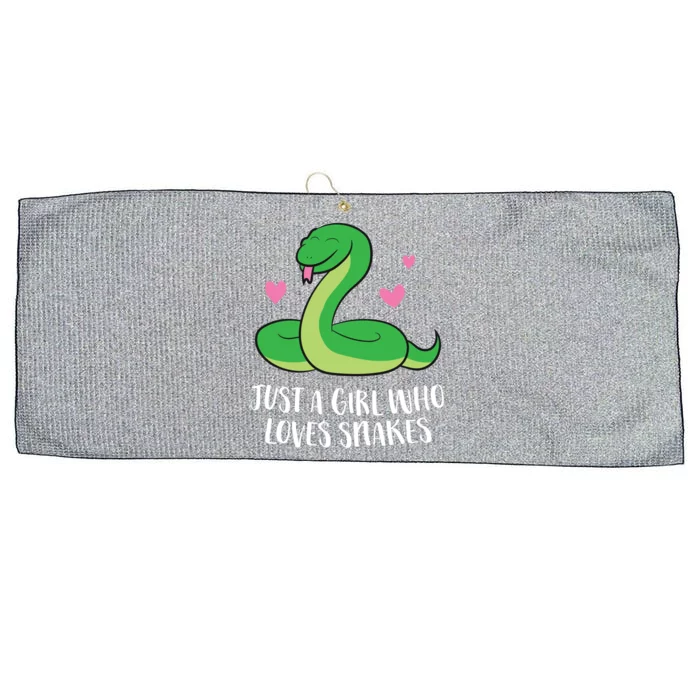 Just A Girl Who Loves Snakes Cute Snake Girl Gift Large Microfiber Waffle Golf Towel