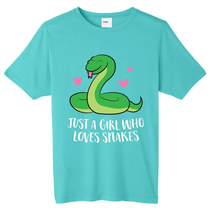 Just A Girl Who Loves Snakes Cute Snake Girl Gift ChromaSoft Performance T-Shirt