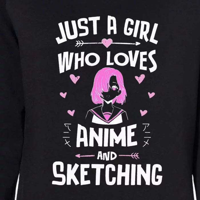 Just A Girl Who Loves Anime Womens California Wash Sweatshirt