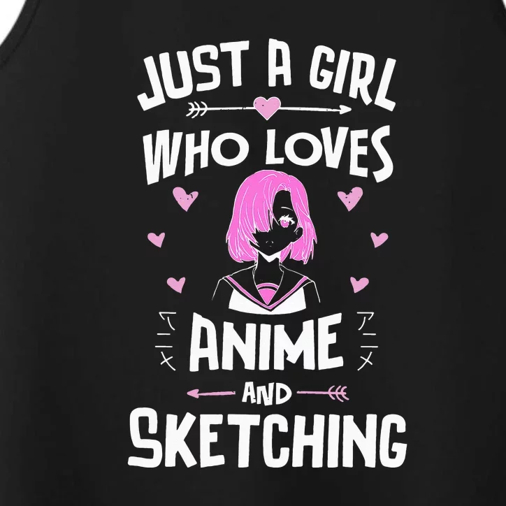 Just A Girl Who Loves Anime Performance Tank