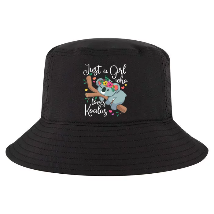 Just A Girl Who Loves Koalas Funny Koala Bear Lovers Outfit Cool Comfort Performance Bucket Hat