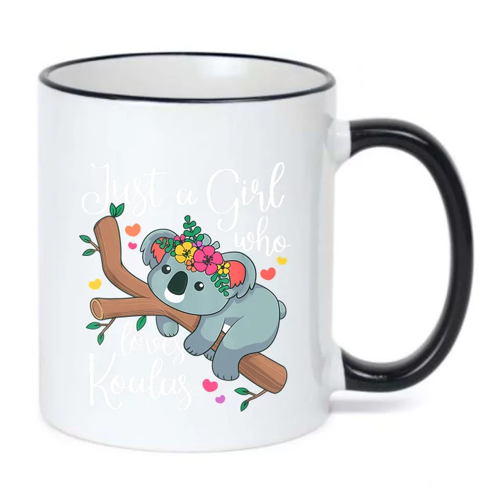 Just A Girl Who Loves Koalas Funny Koala Bear Lovers Outfit Black Color Changing Mug