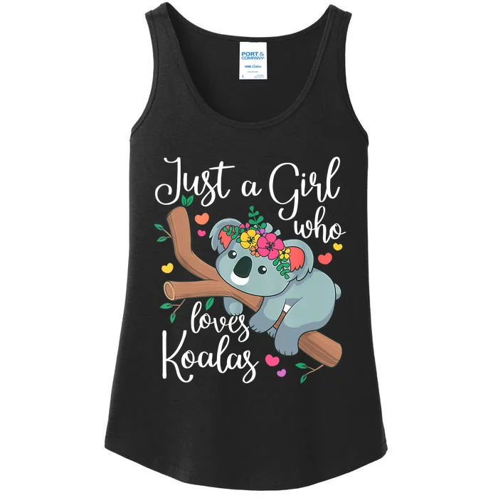 Just A Girl Who Loves Koalas Funny Koala Bear Lovers Outfit Ladies Essential Tank