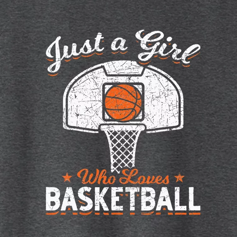 Just A Girl Who Loves Basketball Women's Crop Top Tee