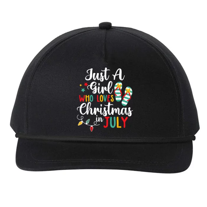 Just A Girl Who Loves Christmas In Jully Summer Beach Women Snapback Five-Panel Rope Hat