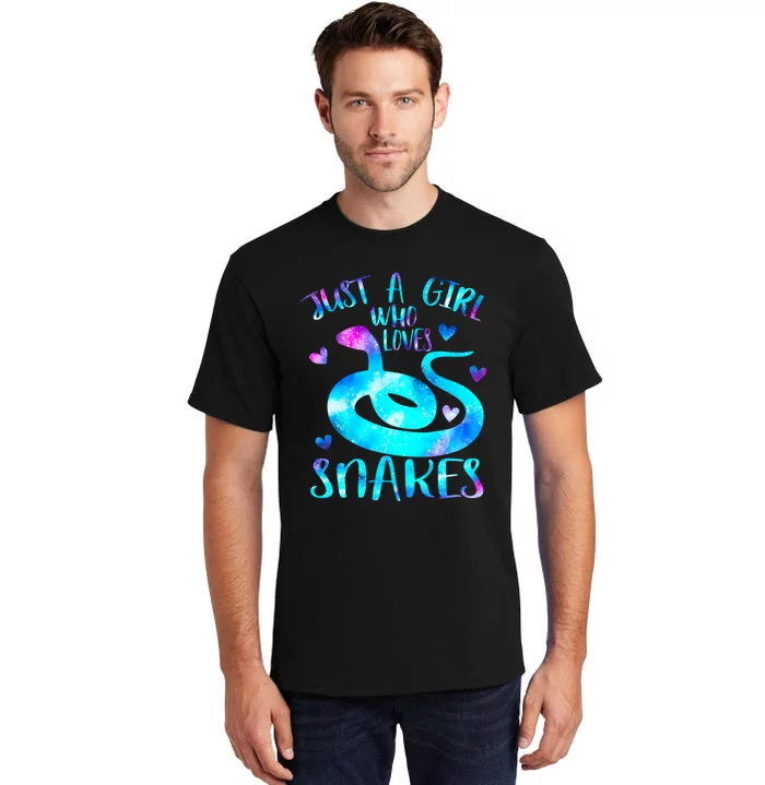 Just A Girl Who Loves Snakes Theme Cute Snake Lover Galaxy Cute Gift Tall T-Shirt