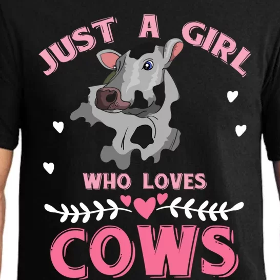 Just A Girl Who Loves Cows Cool Gift Pajama Set