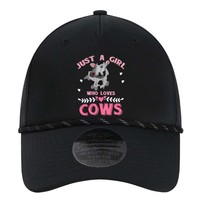 Just A Girl Who Loves Cows Cool Gift Performance The Dyno Cap