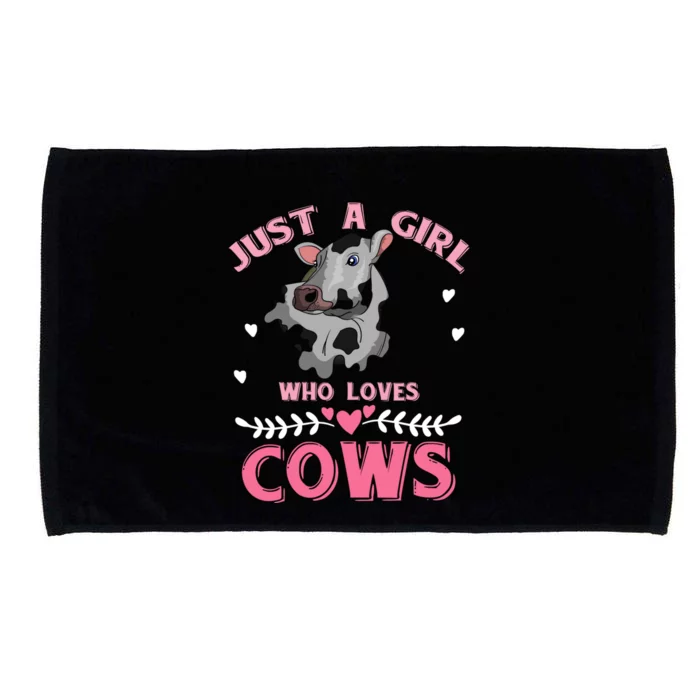 Just A Girl Who Loves Cows Cool Gift Microfiber Hand Towel