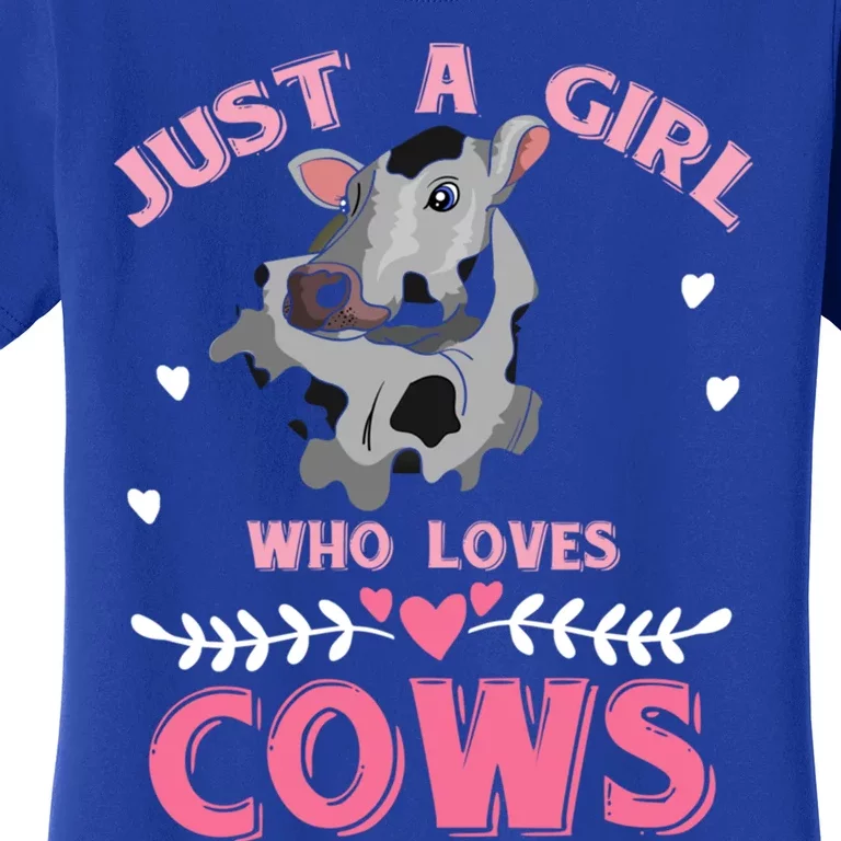 Just A Girl Who Loves Cows Cool Gift Women's T-Shirt