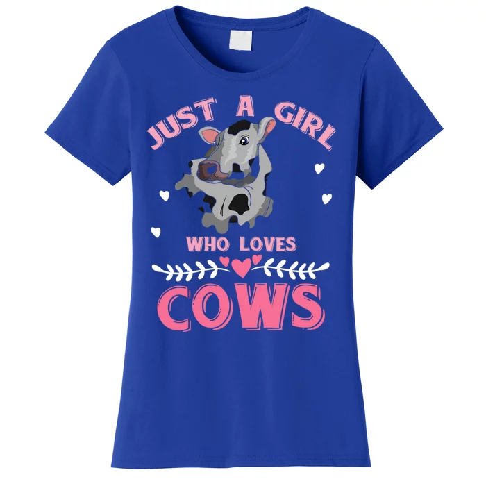 Just A Girl Who Loves Cows Cool Gift Women's T-Shirt