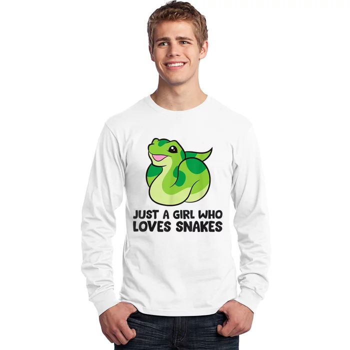 Just A Girl Who Loves Snakes Cute Snake Long Sleeve Shirt