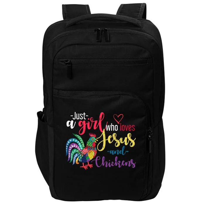 Just A Girl Wo Loves Jesus And Chickens Jesus Impact Tech Backpack