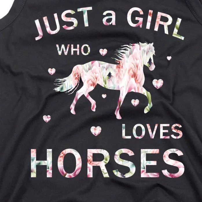 JUST A GIRL WHO LOVEs Horses Tank Top