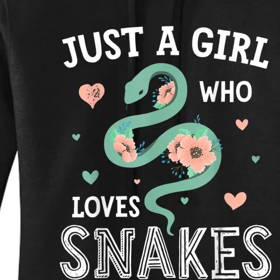 Just A Girl Who Loves Snakes Women Snake Lover Women's Pullover Hoodie