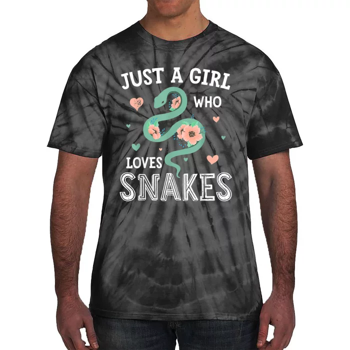 Just A Girl Who Loves Snakes Women Snake Lover Tie-Dye T-Shirt