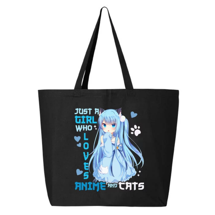 Just A Girl Who Loves Anime And Cats 25L Jumbo Tote