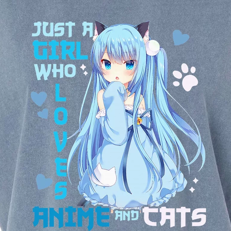 Just A Girl Who Loves Anime And Cats Garment-Dyed Women's Muscle Tee