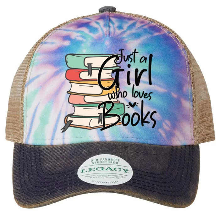 Just A Girl Who Loves Books Legacy Tie Dye Trucker Hat