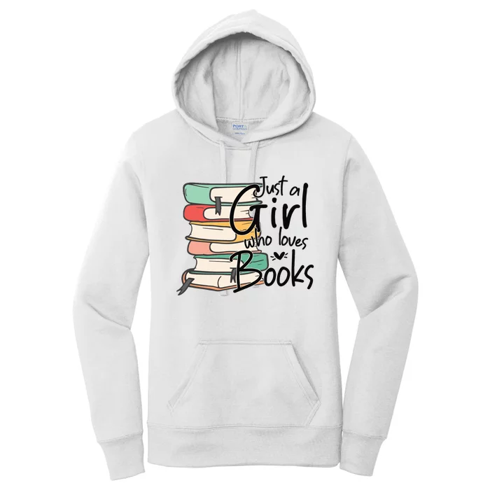 Just A Girl Who Loves Books Women's Pullover Hoodie