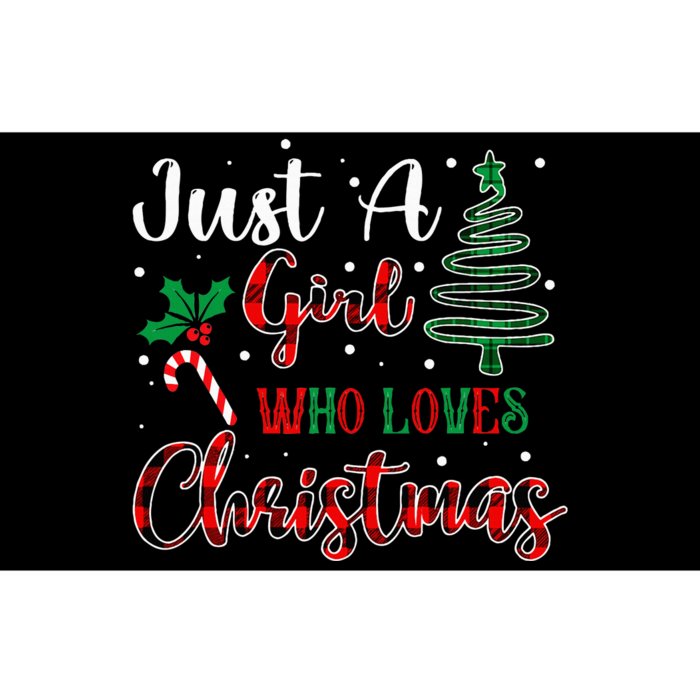 Just a Girl who Loves Christmas Funny XMAS Bumper Sticker