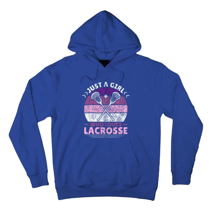 Just A Girl Who Loves Lacrosse Player Tall Hoodie