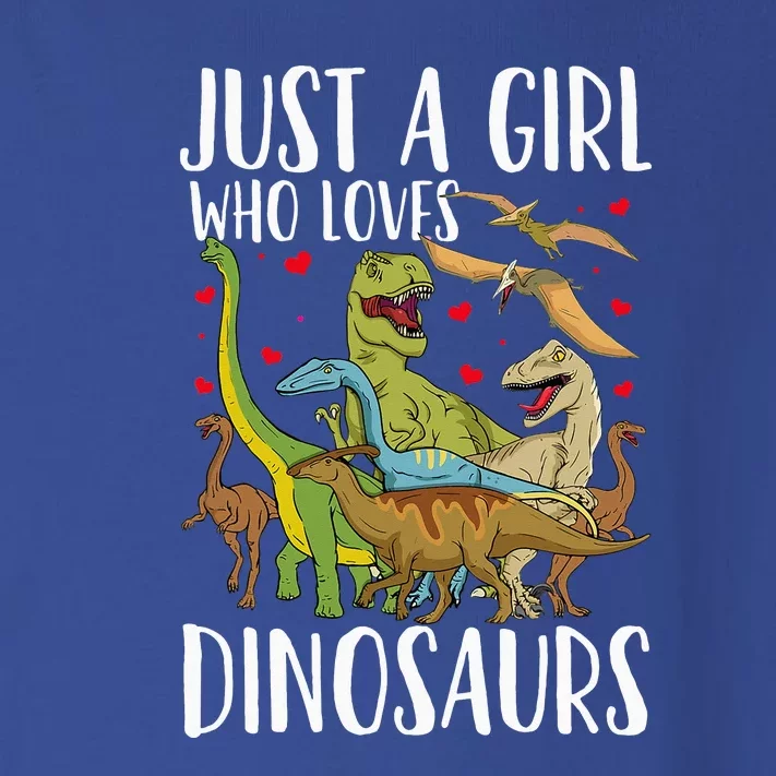 Just A Girl Who Loves Dinosaurs Brachiosaurus Toddler Long Sleeve Shirt