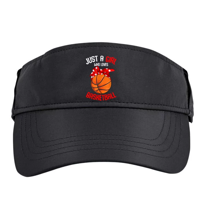 Just A Girl Who Loves Basketball Adult Drive Performance Visor