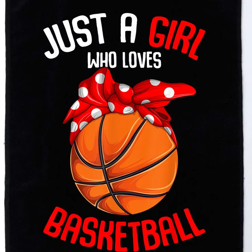 Just A Girl Who Loves Basketball Platinum Collection Golf Towel