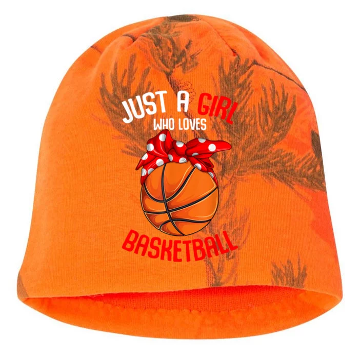 Just A Girl Who Loves Basketball Kati - Camo Knit Beanie