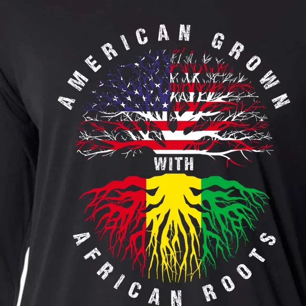 Juneteenth American Grown With African Roots Cooling Performance Long Sleeve Crew