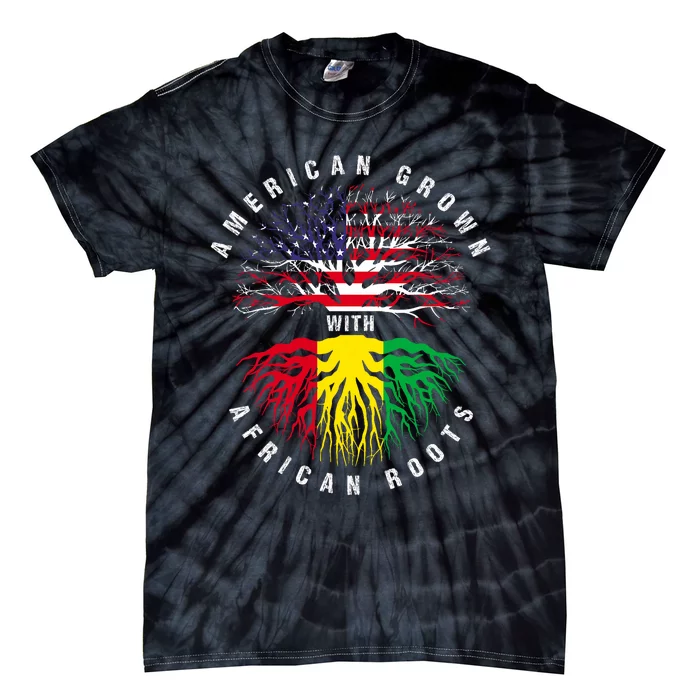 Juneteenth American Grown With African Roots Tie-Dye T-Shirt