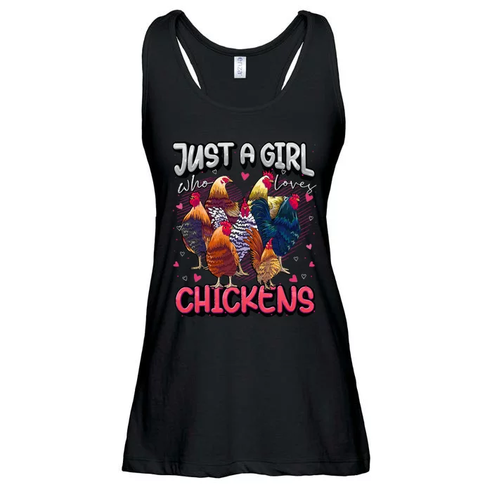 Just A Girl Who Loves Chickens Cute Chicken Lover Farmers Ladies Essential Flowy Tank