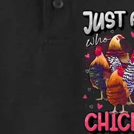 Just A Girl Who Loves Chickens Cute Chicken Lover Farmers Dry Zone Grid Performance Polo