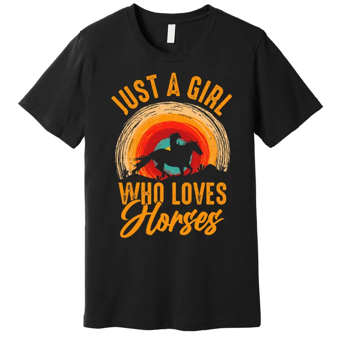 Just A Girl Who Loves Horses Premium T-Shirt