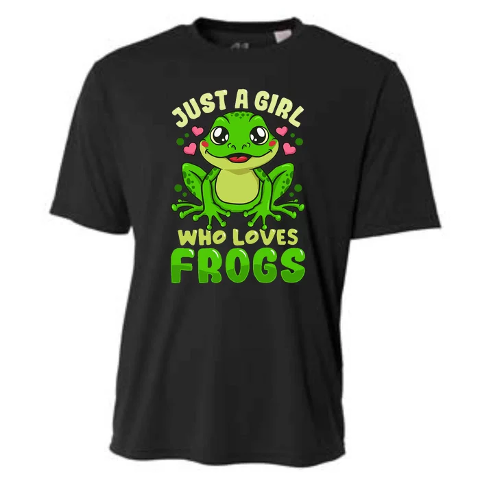 Just A Girl Who Loves Frogs Lover Gift Cooling Performance Crew T-Shirt