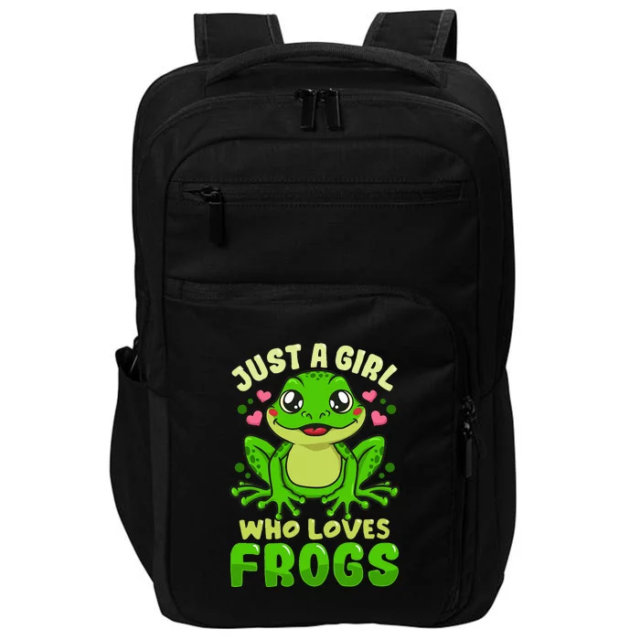 Just A Girl Who Loves Frogs Lover Gift Impact Tech Backpack